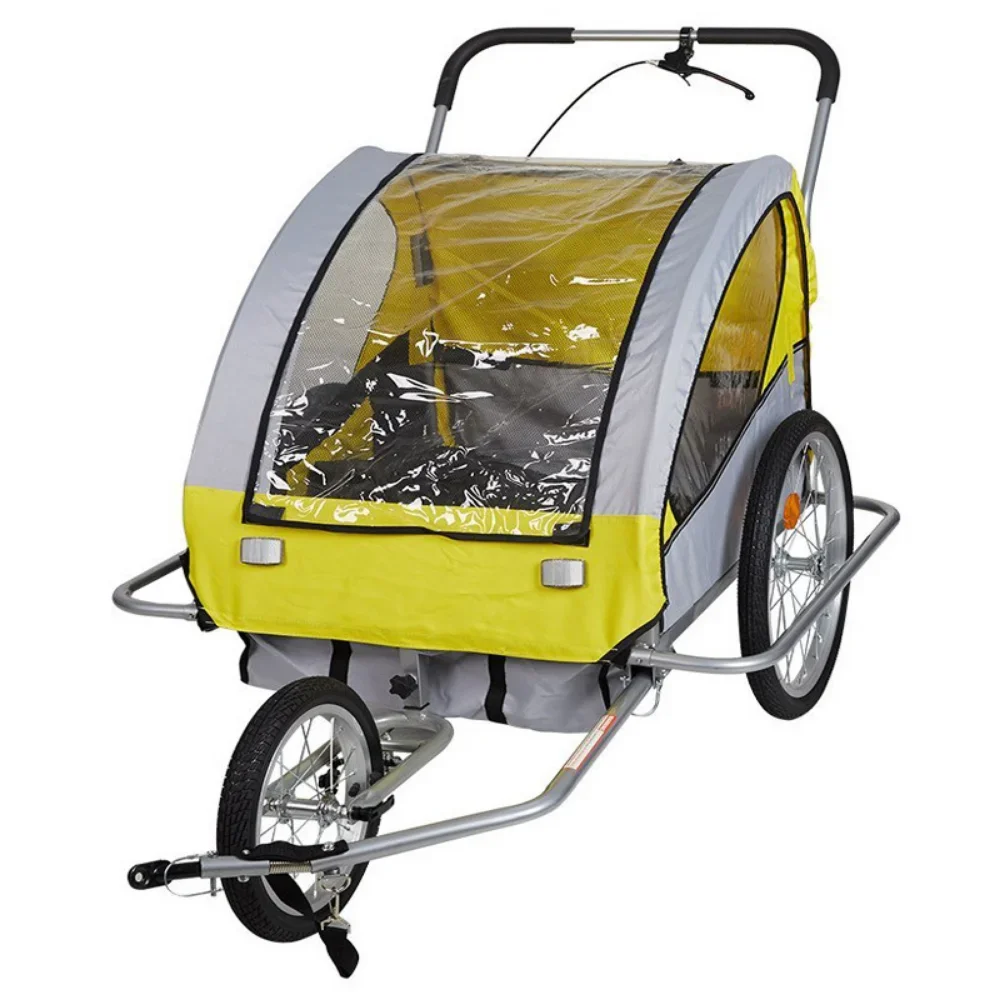 Foldable Pet Cart Dog Bicycle Trailer Outdoor Riding Dual-purpose Camping Luggage Trailer Dog Carrier Pet Stroller