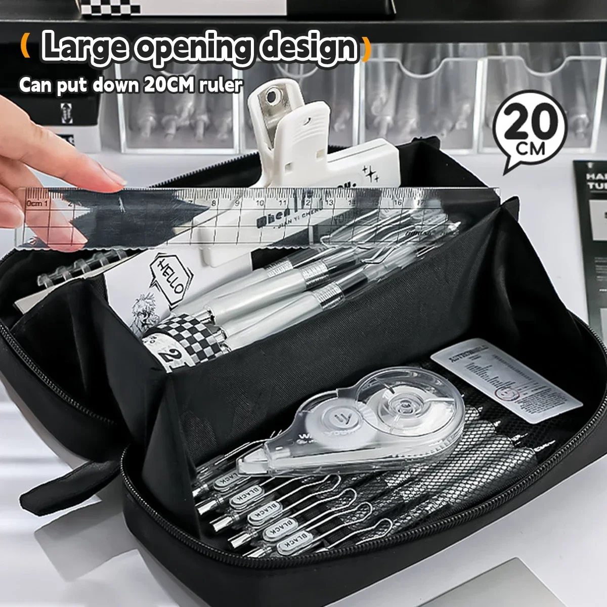 مقلمة الطالب INS نمط Kawaii حقيبة أقلام رصاص سعة كبيرة القرطاسية المدرسية الابتدائية لوازم التخزين القرطاسية الكورية