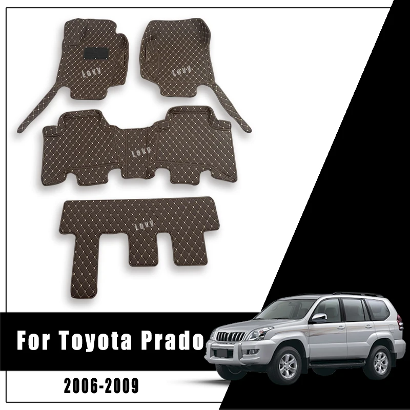 

Car Floor Mats For Toyota Land Cruiser Prado 2009 2008 2007 2006 (8 seats) Carpets Dash Auto Styling Accessories Covers Rugs