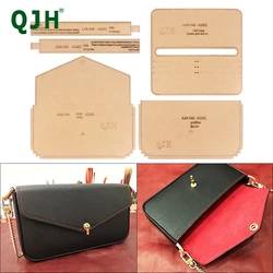 QJH Crossbody Shoulder Bag Holding Purse,Transparent Kraft Paper with Holes DIY Leather Handmade Craft Template,Special Gift