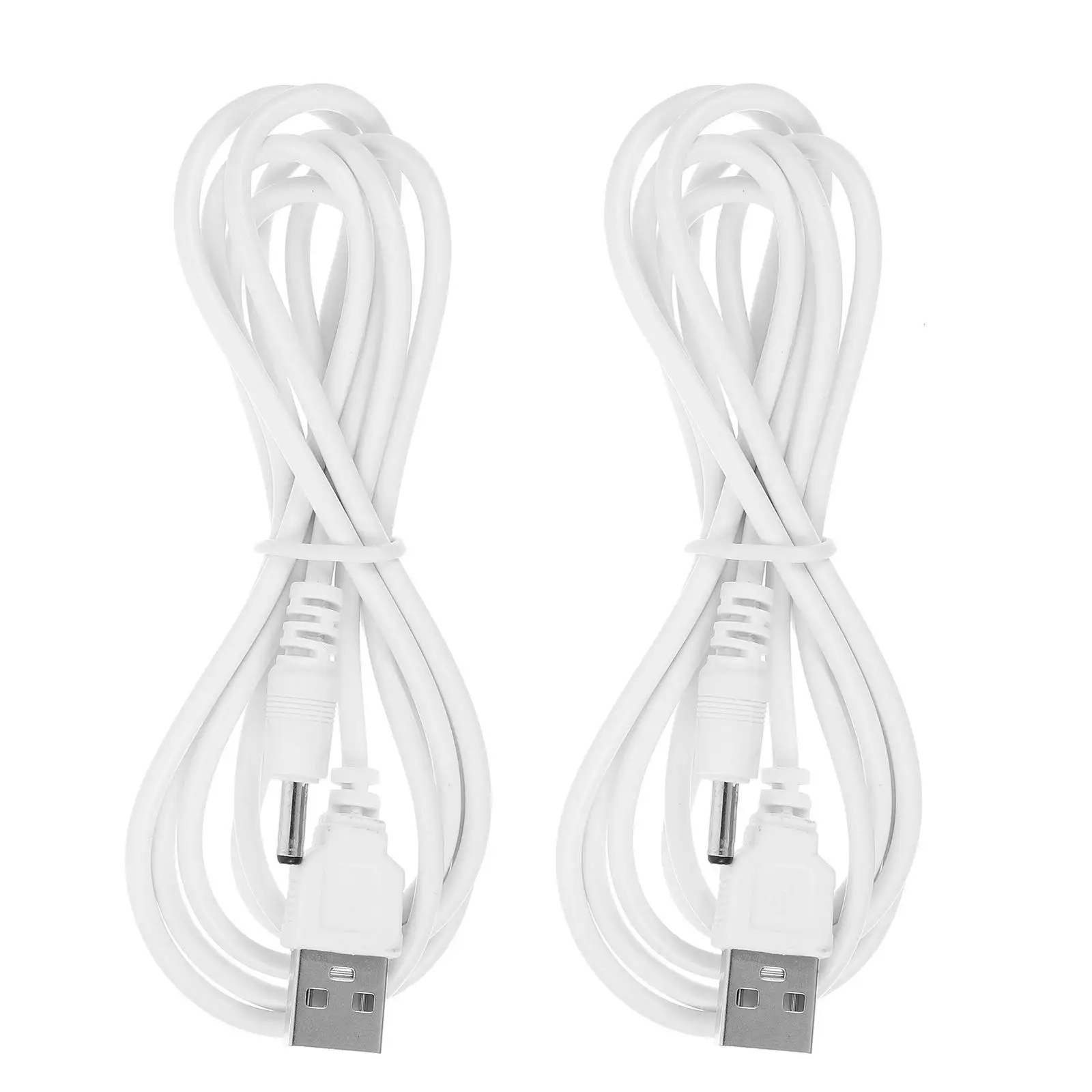 

2 шт. 1,5 м черный USB-кабель для зарядки .5*1,35 мм для настольной лампы, вентилятора, планшета, универсальная совместимость, безопасная зарядка