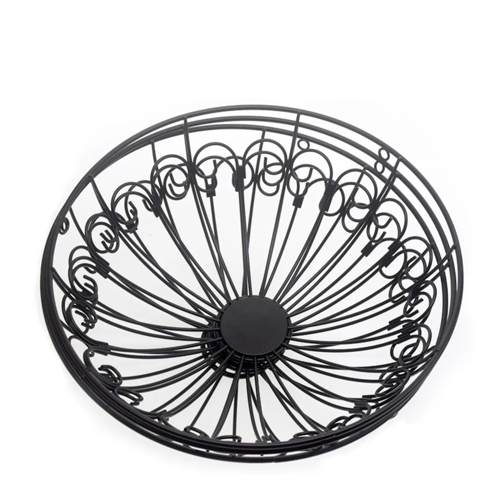 

3 Tier Iron Hanging Fruit Basket Detachable Kitchen Storage Rack Hollow Vegetable Basket with Rotated Hook for Home