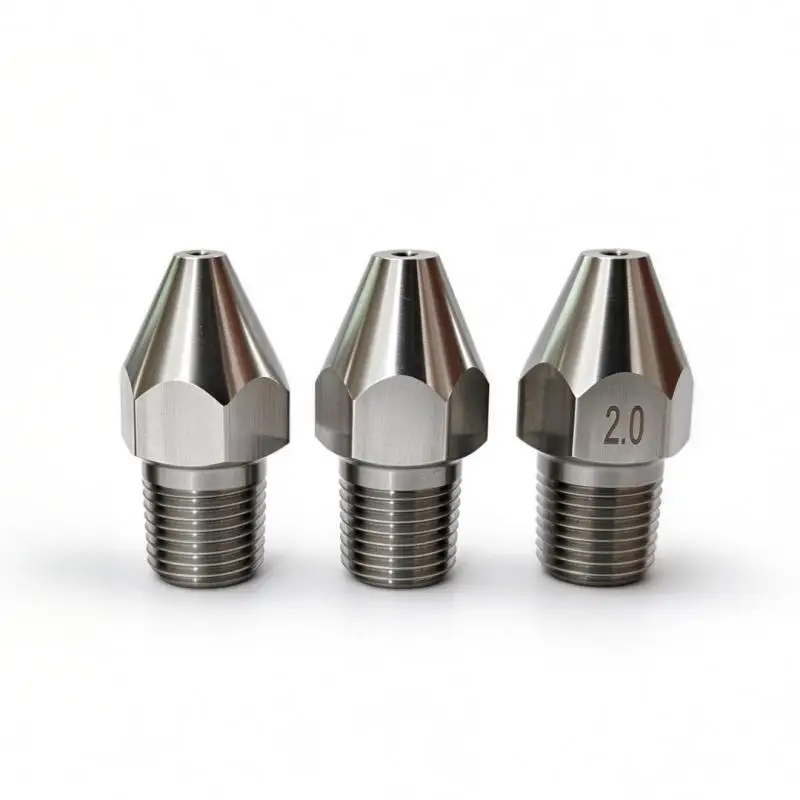 Stainless Steel Straight Jet Tip Nozzle 0 Degree Liquid Column Flow Tip High Pressure Cleaning Cutting Cone Nozzle