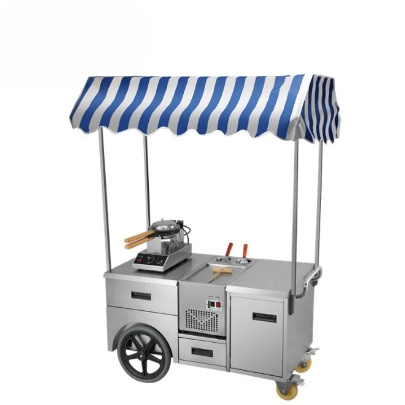 

Snack mobile food truck with fried ice maker and quiche machine
