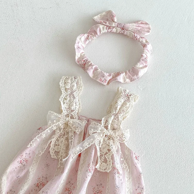 ZOETOPKID 2026 Neue Sommerkleidung für Babys, 0-24 Monate, Prinzessinnen-Bodys, Ärmellose Baumwoll-Druckkleider für Mädchen, Partykleid – Detail 13
