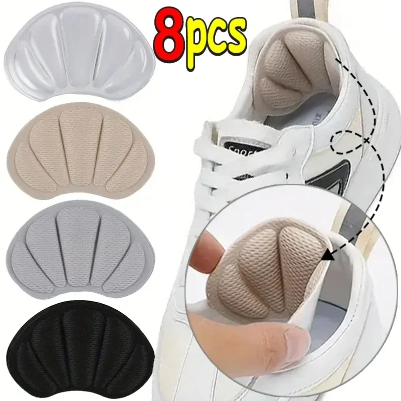 2/8PCS Heel Pads Lightweight for Sport Shoes Adjustable Cute Size Back Sticker Antiwear Feet Soft Pad Relief Anti-wear Cushions