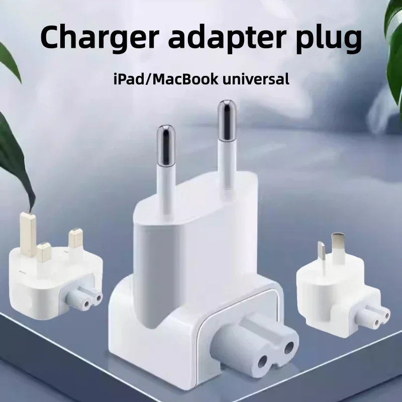 Worldwide Travel Plug Adapter Set (EU US UK AU) for Apple MacBook Air/Pro Power Charger, Quick Interchangeable AC Wall Plug Tips