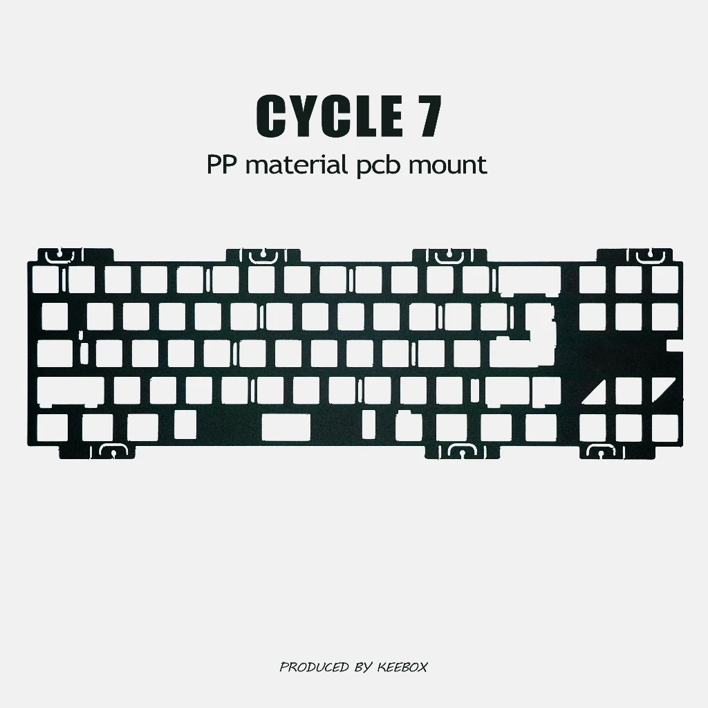 Keebox แป้นพิมพ์ Cycle7 TKD PCB แผ่นคีย์บอร์ดเชิงกลแผ่นยึดตั้งกล้องพีซี FR4 POM Alu แผ่นตำแหน่งคาร์บอนไฟเบอร์