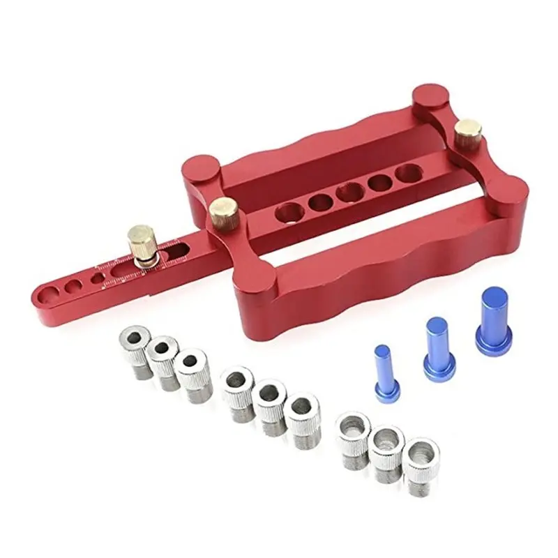 ABDJ-Woodworking Joinery Hole Drill Guide Self Centering Punching Locator Tool Positioner Locator For Metric Dowels