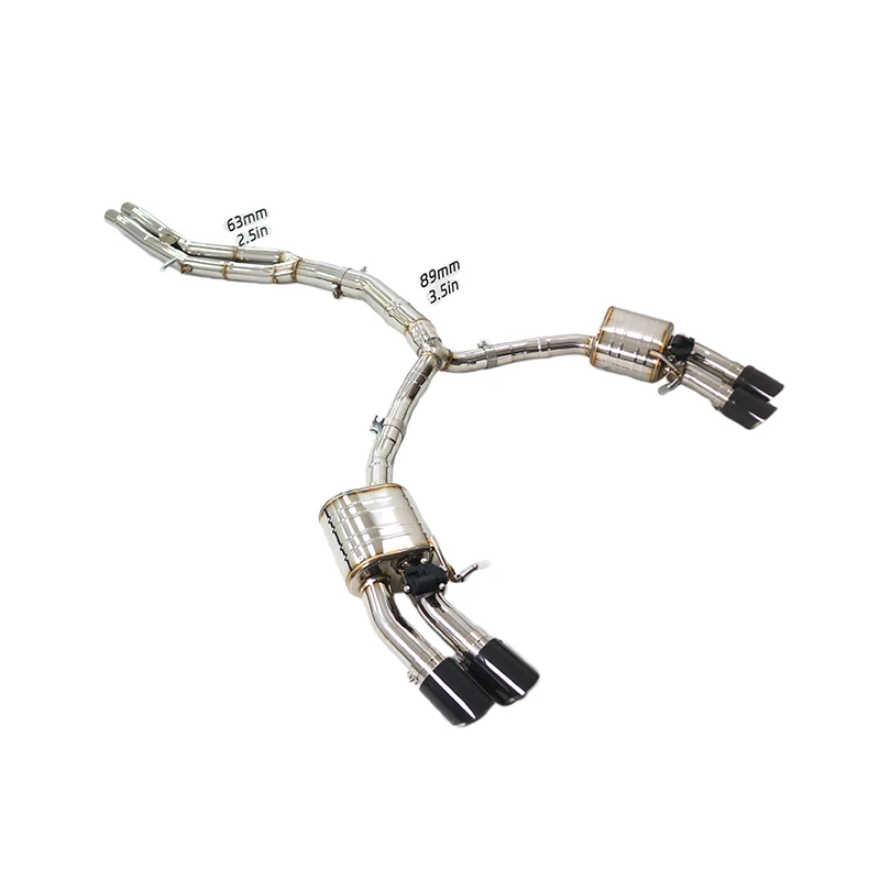 Stainless Steel Exhaust for Audi S4 S5 B9 3.0T Valved Muffler With High Quality Valvetronic Exhaust Auto Performance Parts