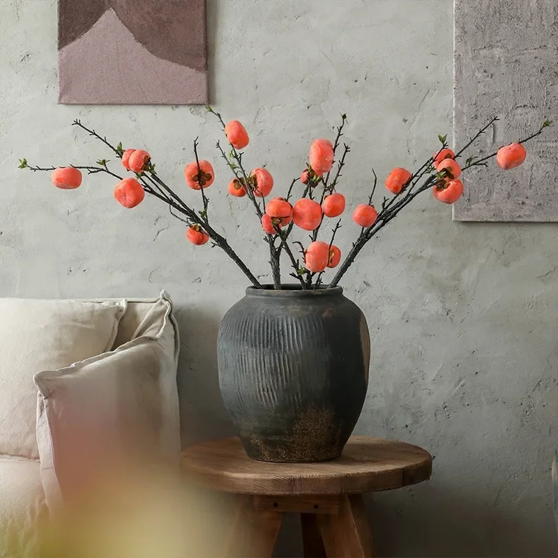 

Black Zen round vase