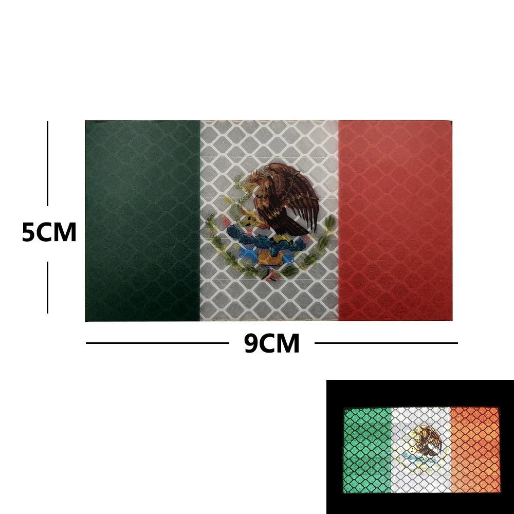 Mexico Flags IR Reflective Patches EMT Star of Life Stripes Tactical Medic Medical Aid Mexican Flag Appliques