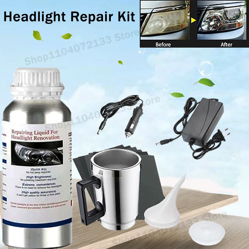 Car Headlight Polishing Restoration Kit Auto Headlight Scratch Repair Remover Headlamp Remove Oxidation Agent Car Cleaning Tools