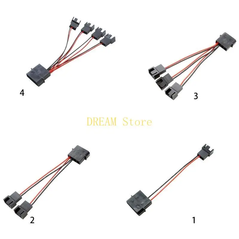 4 Pin Ide Male To Multi Small 4 Pin Power Supply Adapter 4.9in for Chassis Fan Best Sale