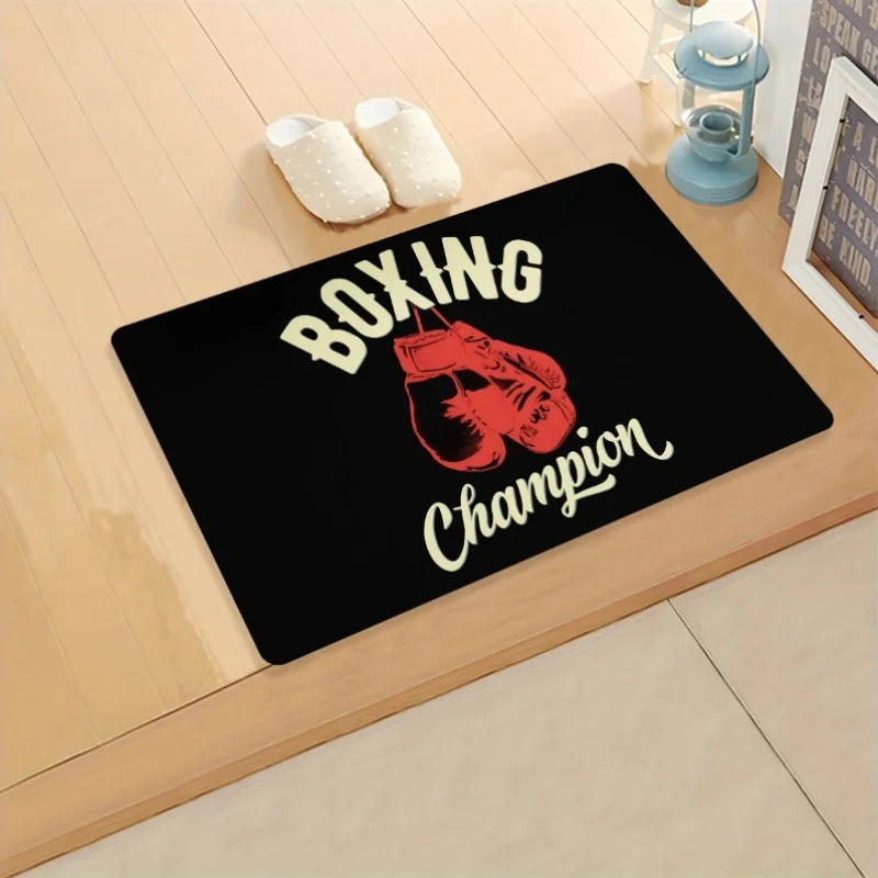Boxing Glove Pattern Carpet | Non-Slip, Machine Washable, Durable Home Decor Mat For Living Room, Bedroom, Desk, Camping