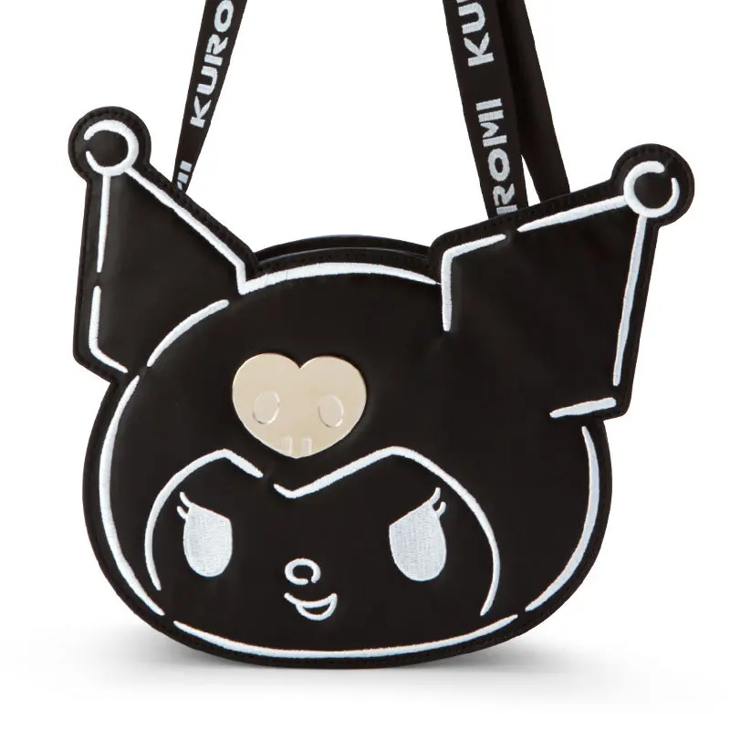 Sanrio Shoulder Bag My Melody Kuromi Black Embroidered Cartoon Crossbody Bag Girls Woman kawaii Large Capacity Backpack