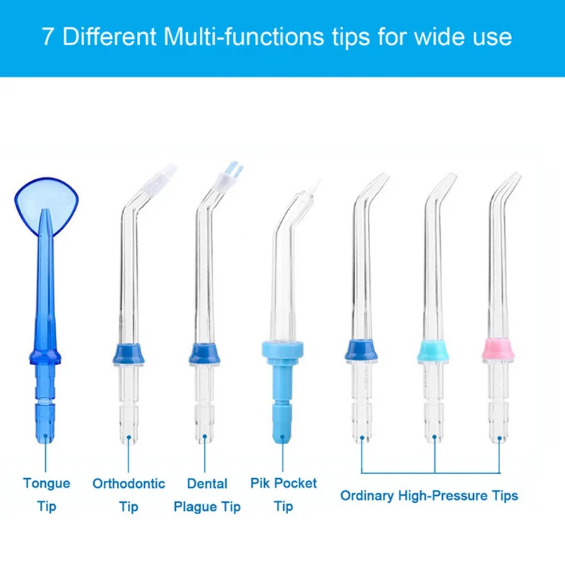 Oral Hygiene Irrigator Dental Water Jet Flosser 10 Level Electric Floss 7Nozzle Mouth Washing Machine Teeth Cleaner Massage Gums