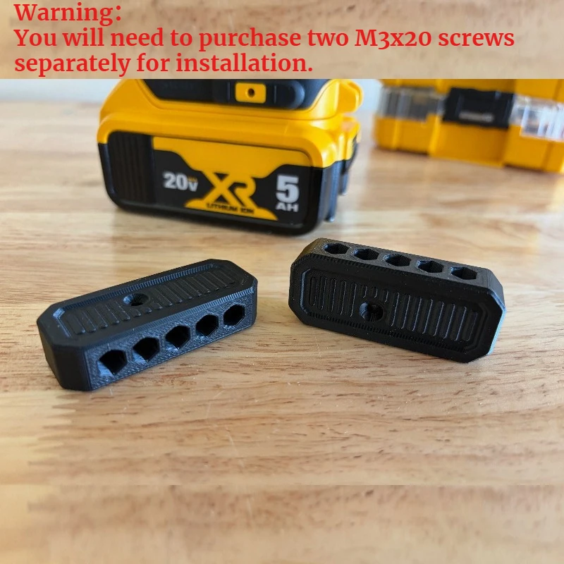 2 stuks houder & organizer voor Dewalt 12V/20V boorbits en zeskantbits, geschikt voor het opbergen van 10 stuks 1/4-inch zeskantbits