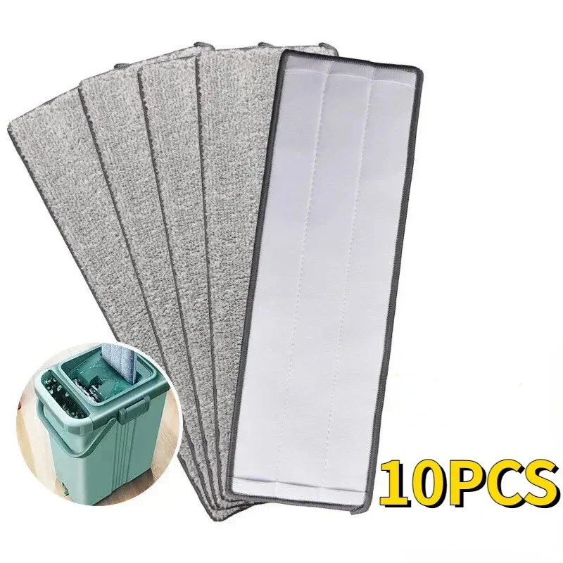 Microfiber Mop Replacement Head Flat Squeeze Mop Pads Hand Free Wringing Floor Cleaning Cloth for Home Kitchen