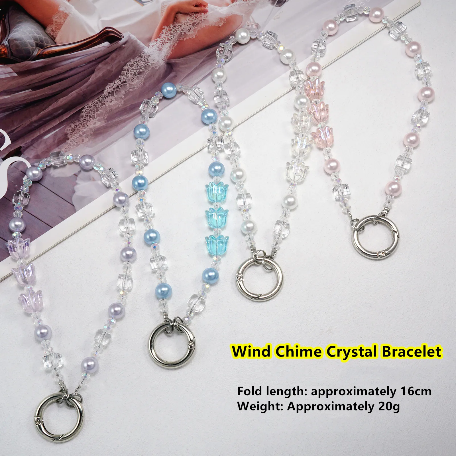 

Подвесная веревка для мобильного телефона, красочная ручная цепочка с кристаллами ветра, женская модная подвесная декоративная цепочка, ручная веревка из бисера