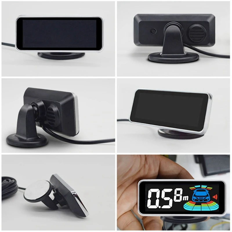 Probes Rear Reversing Radars System LCD Display Car Parking Sensor Distance Detection Sound Warning Buzzer