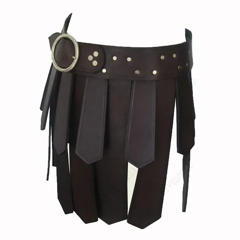 Men And Women Ancient Roman Legion Gladiator Battle Belt Skirt Gothic Steampunk PU Leather Armor Medieval Greek Cosplay C CMM221