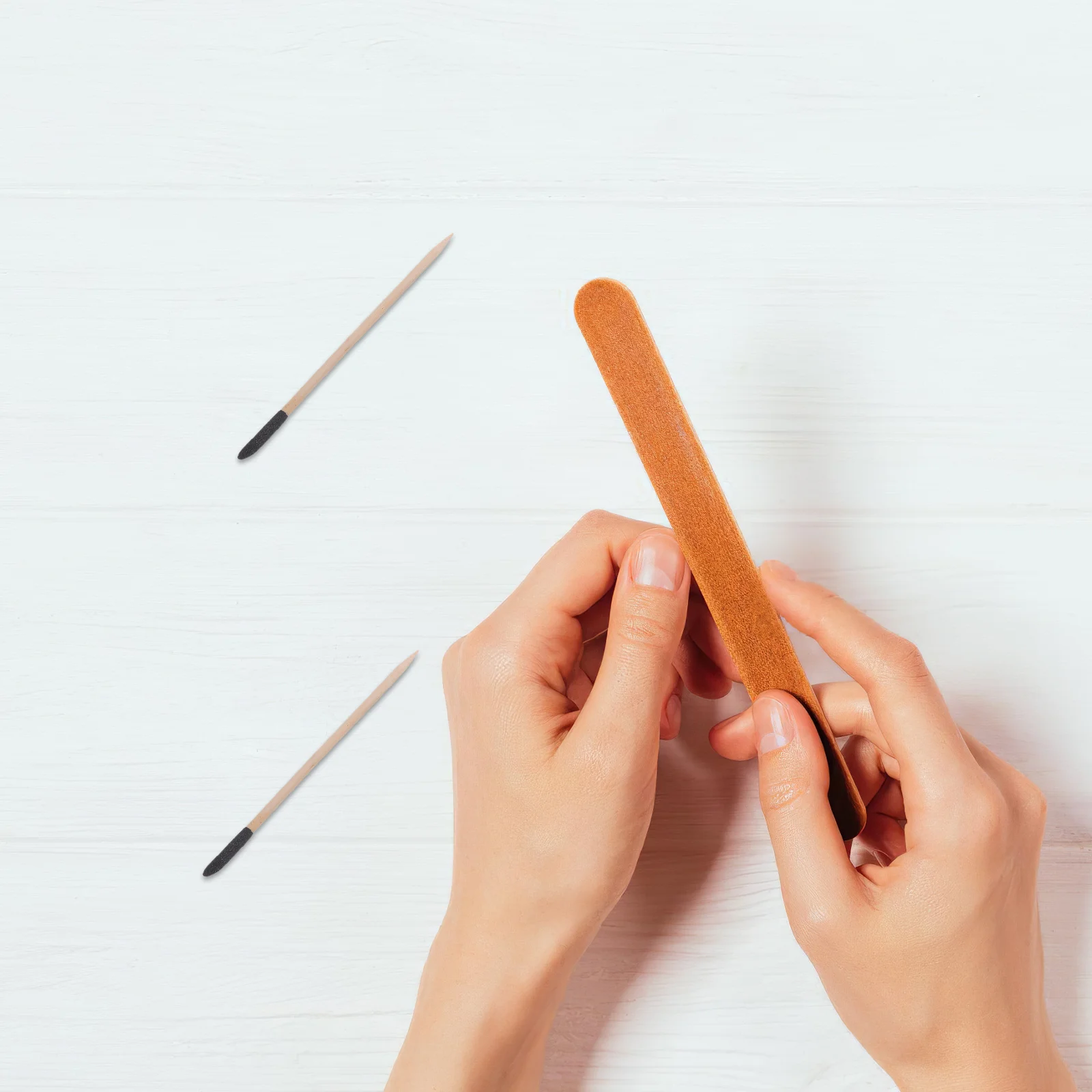 100 pièces bâtons de Nail Art double face poussoir à cuticules en bois fournitures de manucure professionnelles outils de ponçage portables bâtons de ponçage