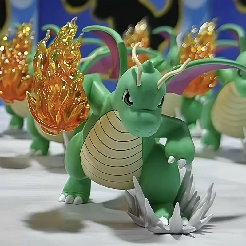 Dragonite Flame Fist Model doll Statue Pokemon Pet Elf Anime Figure Four Colors Ornament to y children Garage Kit Christmas Gift
