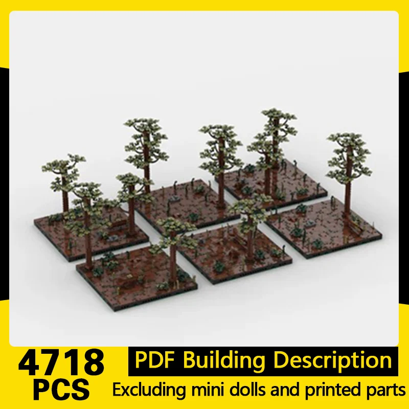 Star Movies Model MOC Building Bricks Forest Terrain Module Modular Technology Gifts Holiday Assemble Children Toys Suit