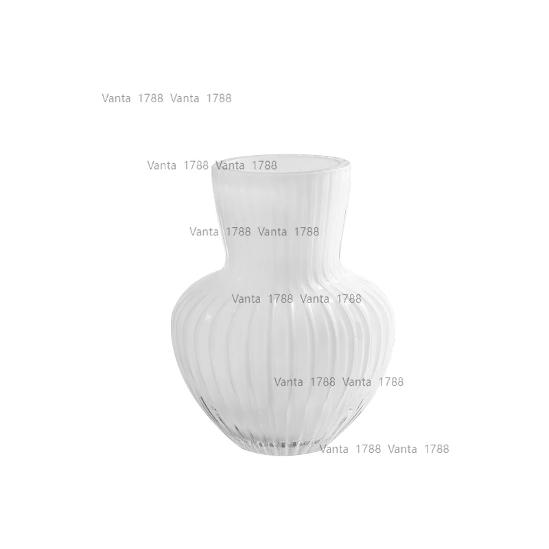 

Белая фарфоровая стеклянная ваза для гостиной, кофе, складной дизайн, цветочная композиция