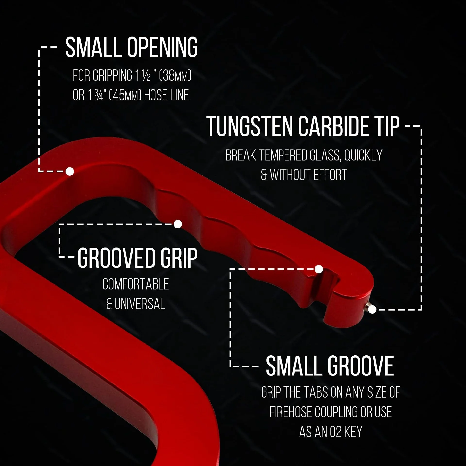 Snagger Tool for Firefighting Firefighter Hose Handling Tool Lightweight Durable Gear for Firefighters