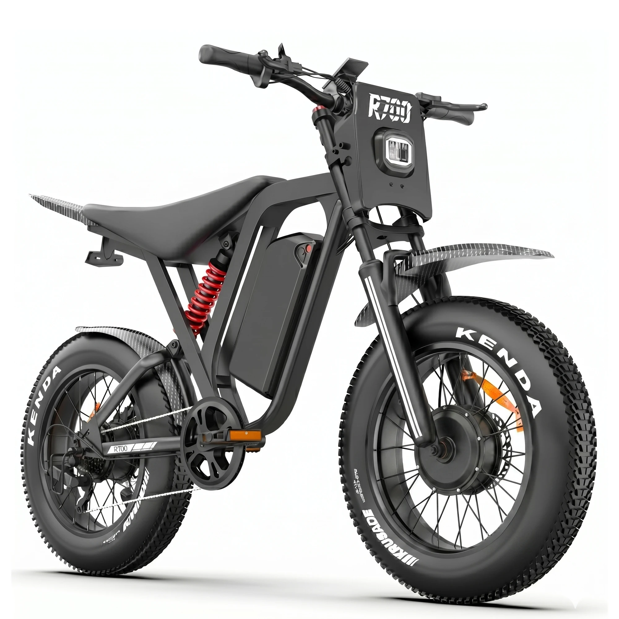 REQT R70 Peak 3000W 52V 25Ah Elektrofahrrad mit 20-Zoll-Breitreifen, 7-Gang-Schaltung und schneller Lieferung; Höchstgeschwindigkeit: 75 km/h