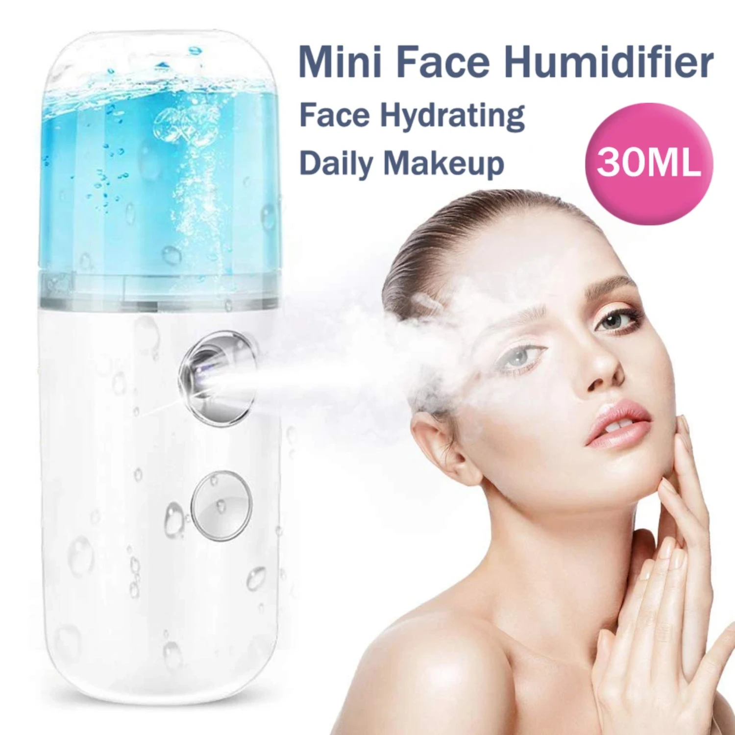 

Mini Portable USB Rechargeable Essential Face Humidifier with Cooling Relief for Summer Hydration and Refreshing Perfume Diffuse