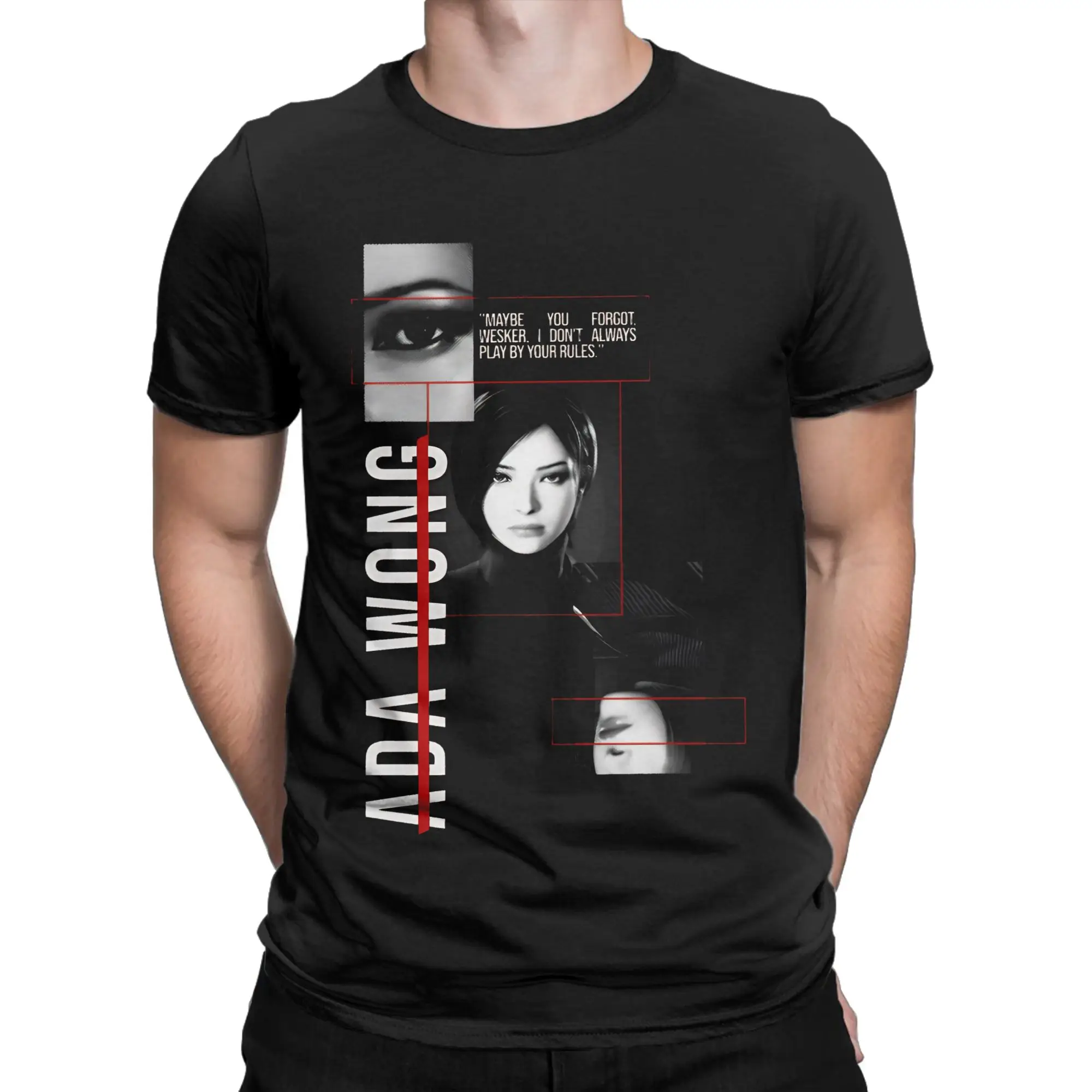 Men's Ada Wong Resident Evils T Shirts  Pure Cotton Clothes Funny Short Sleeve Round Neck Tees Summer T-Shirt