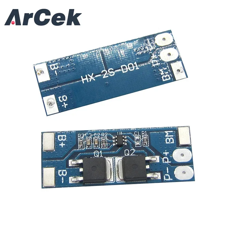 5PCS 2 Serial Cell Pack 2S 8A Li-ion 18650 BMS PCM 15A Peak Current Battery Protection Board bms Pcm For Li-ion Lipo battery