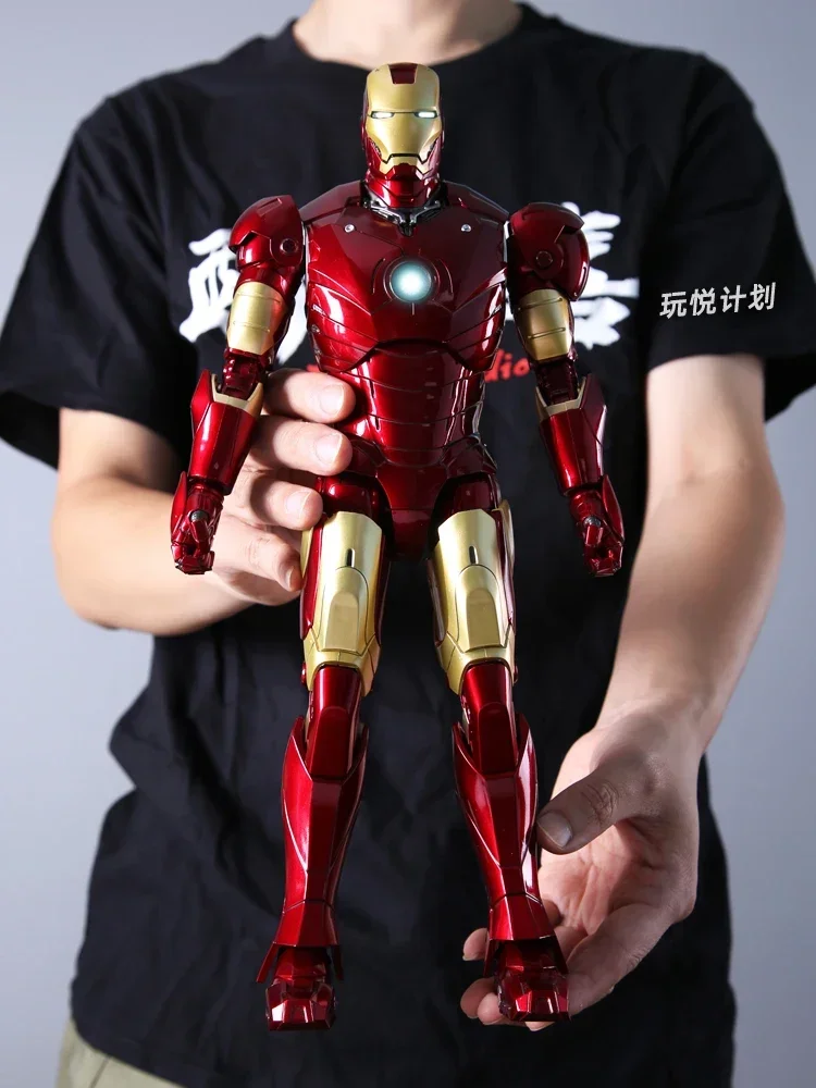 14 Inches Iron Man Mk3 Action Figure Marvel Genuine 36cm Large Size Figure Medium Glow Joint Movable Commemorative Collect Toys