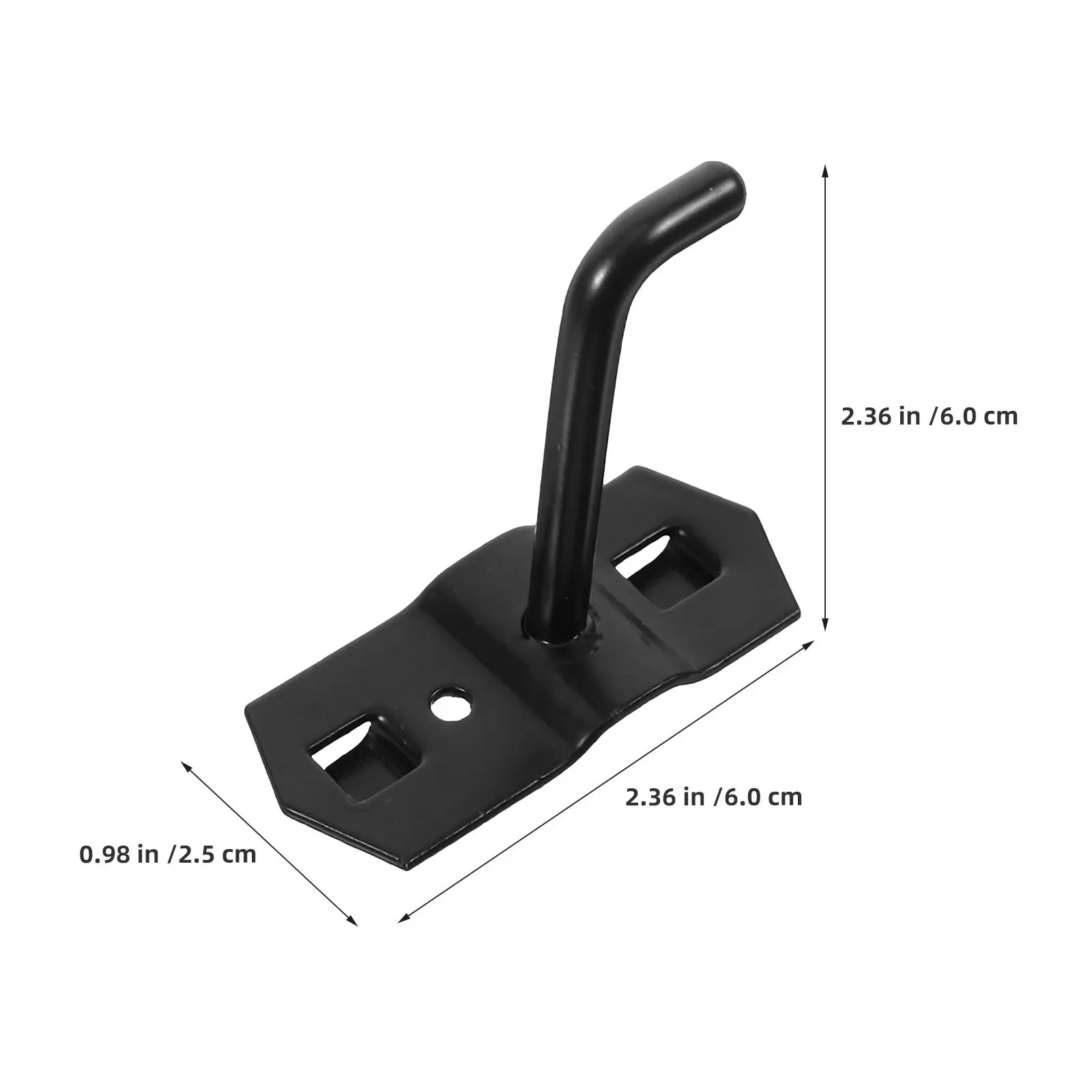 12Pcs Black Steel Pegboard Hooks Heavy Duty Slat Wall Shelf Brackets for Garage Kitchen Retail Display Tools Cookware Clothing