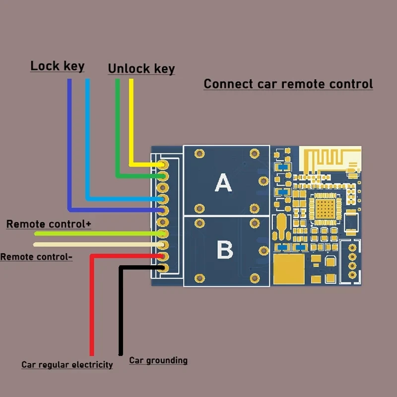 Mobile phone Bluetooth proximity relay switch car keyless unlock modification electric bicycle remote control modification