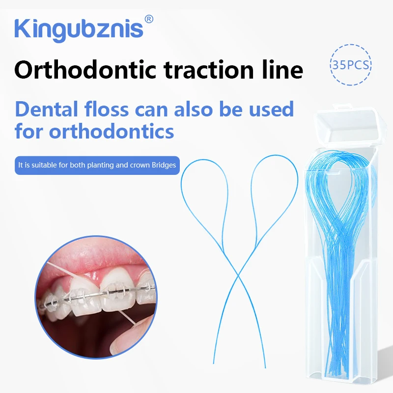 Orthodontic Dental Floss Traction Device, Braces, Orthodontic Thread Guides, Braces, Steel Teeth Special 35 Piece Box, Portable