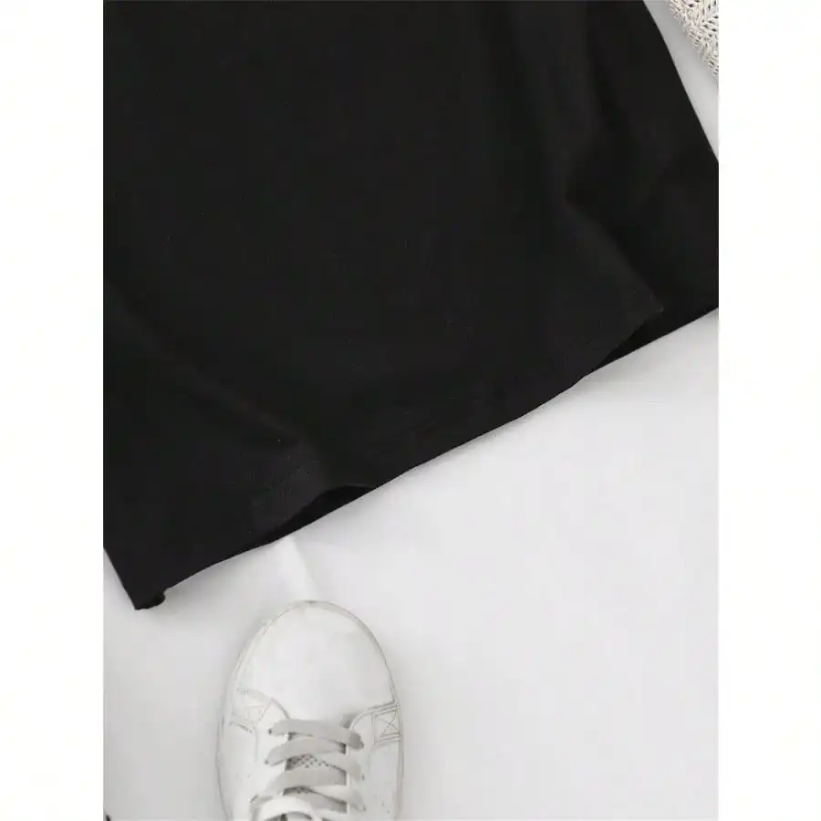 Camiseta feminina casual para conscientização do câncer de mama – estampa geométrica de coração rosa, blusa elástica macia de manga curta com gola redonda