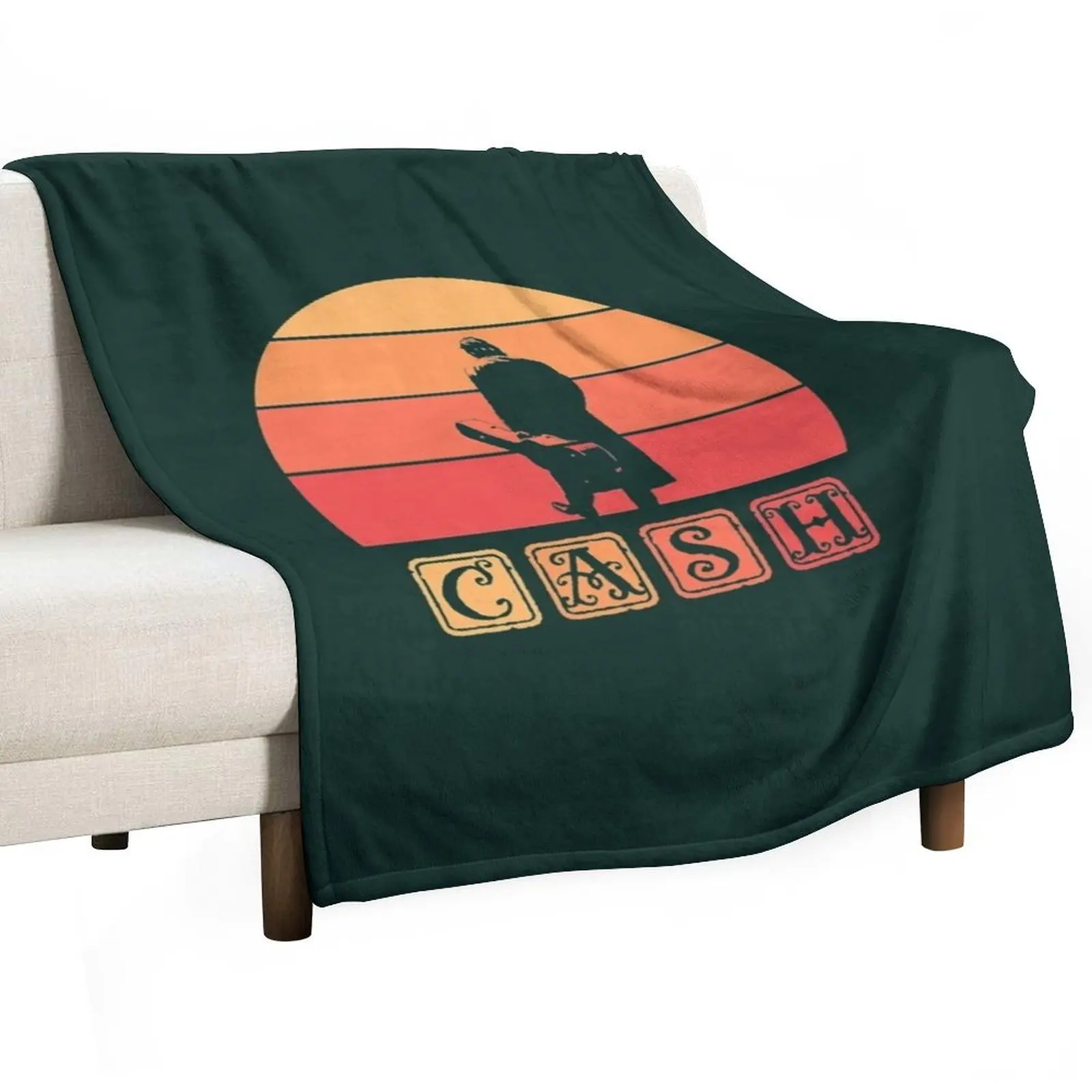 Johnny Cash Retro Art Throw Blanket For Decorative Sofa Flannel Fabric Summer Beddings Bed Fashionable Blankets