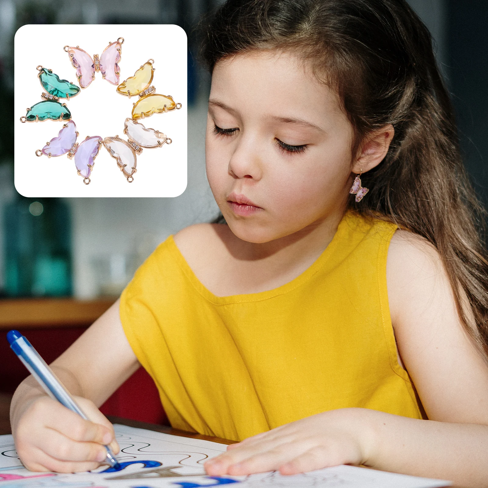 

5 шт. модные металлические подвески-бабочки универсальные подвески для изготовления ювелирных изделий яркие подвески металлический кулон