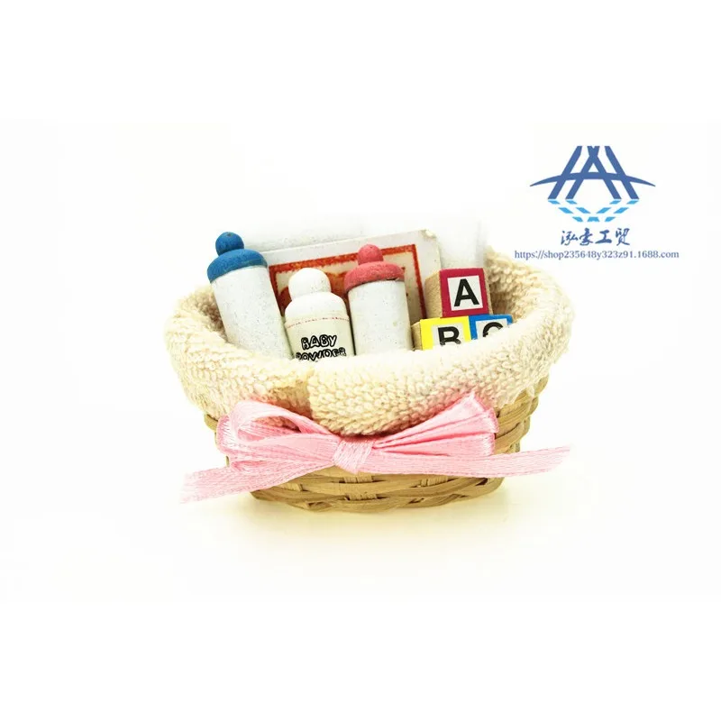 Mini panier de biberon en poudre de lait 1:12, jouets miniatures, modèle de scène, accessoires de photographie, accessoires d'ornement de maison de poupée