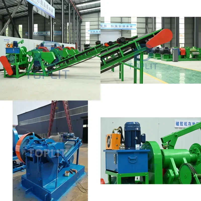 CE Certificate Semi-Automatic Tire Shredder Machine - High-Efficiency Rubber Crumb Production with Motor Bearing Core for