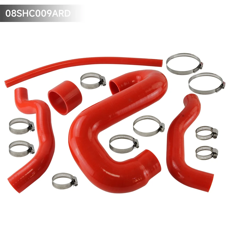 لسوبارو امبريزا 2.0L/2.5L المبرد المشابك خرطوم السيليكون عدة WRX 2002-2007 و STI 2004-2007 أسود/أزرق/أحمر #6