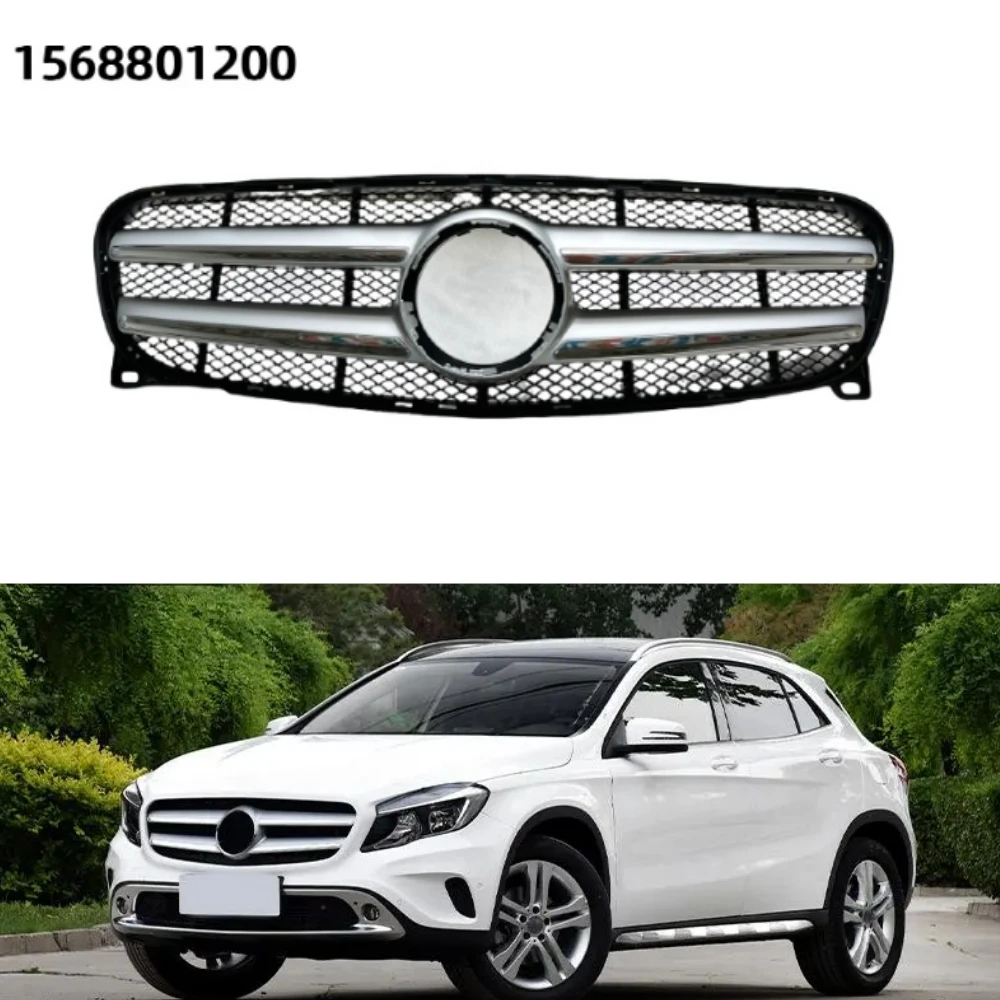 

Крышка переднего бампера, основная верхняя решетка, серебристая A1568801200 для Mercedes Benz GLA-Class 2015-2017 GLA250 X156