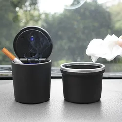 Portable Car LED Ashtray Universal Auto Ashtray Cigarette Ash Holders Cup Car Interior Decor Auto Accessories Interior 7x7x11cm