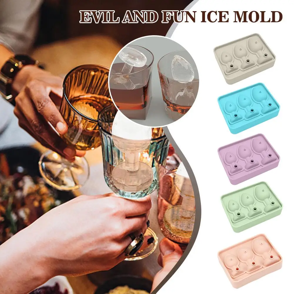 Silicone Parody Ice Cube Mold, BPA Free, Easy-Release, Middle Finger Ice Maker with Lid, Funny Home Accessories