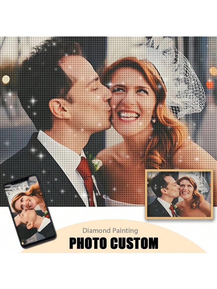 Evershine Diamond schilderij foto aangepaste volledige vierkante diamanten borduurwerk eigen foto mozaïek Cross Stitch Kit Art Home Decor - afbeelding 2