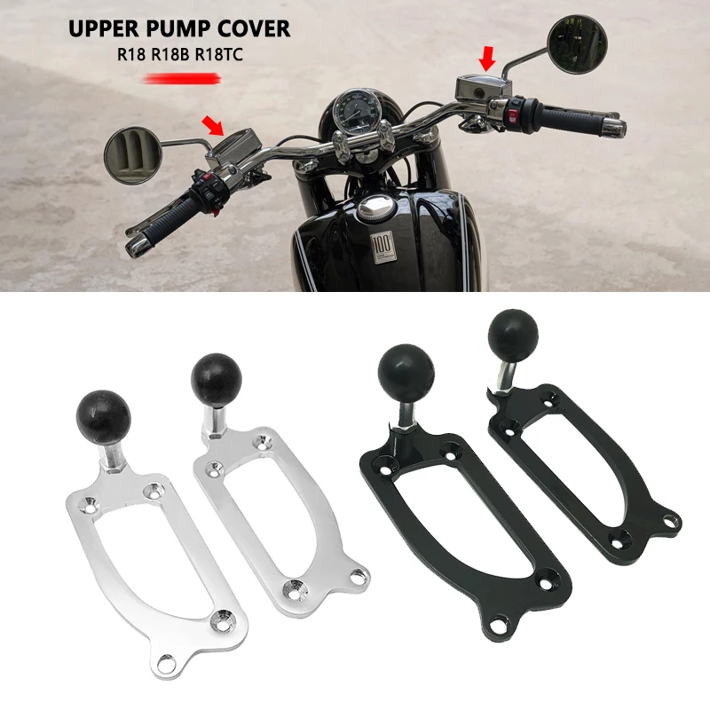 For BMW R18 R18B TC Motorcycle Left&Right Upper Pump Cover With Hand Bracket Ball Head Hydraulic Brake Oil Cup Decorative Cover